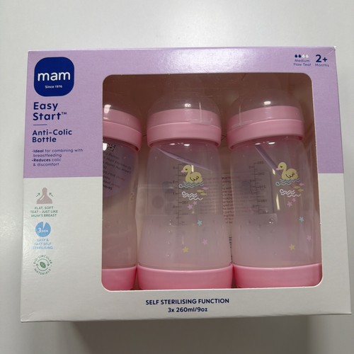 Mam pink starter bottles - pink, 3