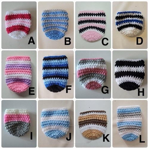 Hand crochet baby bottle - hand,