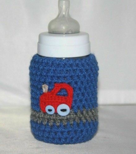 Handmade crochet baby bottle